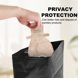 Ostomy Pouch Disposable Bags Pack of 200,Black Ostomy Disposable Bags 9.8x11.8 inches Colostomy Waste Disposal Bags with Storage Bag for Ostomy family