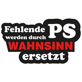 Car Sticker Missing PS Will Be Replaced by Madness JDM Tuning Motorcycle Truck Sticker Bomb Approx. 11 x 6 cm