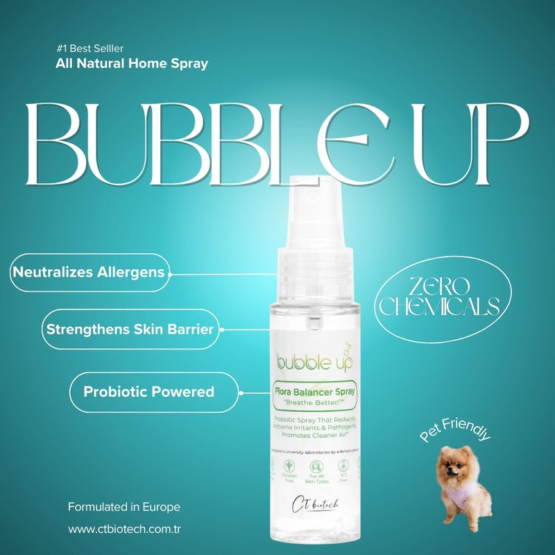 Bubble Up Probiotic Allergen Neutralizer Home Spray - Air, Fabric,