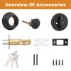 Probrico 4 Pack Oil Rubbed Bronze Single Cylinder Deadbolt Lock