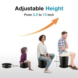 TRIPTIPS Upgrade Retractable Portable Toilet Travel Toilet Adjustable Height Camping Toilet Portable Potty for Adults Kids, Foldable Portable Toilet for Camping/Car