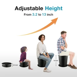 TRIPTIPS Upgrade Retractable Portable Toilet Travel Toilet Adjustable Height Camping Toilet Portable Potty for Adults Kids, Foldable Portable Toilet for Camping/Car