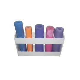 요가 매트 정리대 운동기구 필라테스 폼롤러정리대 수납 [원목색 7구] Yoga Mat Organizer Exercise Equipment Pilates Foam Roller Organizer Storage [Wood Color 7-Compartments]