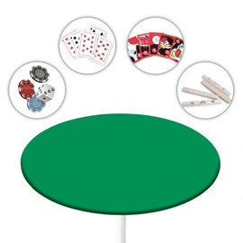 Round Card & Board Game Mat Tablecloth Billiard Table Cover Cover/Large (150cm)