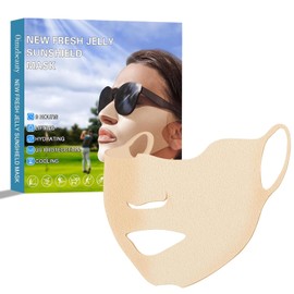 Parche protector solar de golf, máscara de protección UV para el cuidado de la cara, máscara facial de gel hidratante, máscara de colágeno, protección solar, calcomanías UV, adecuadas para escalada
