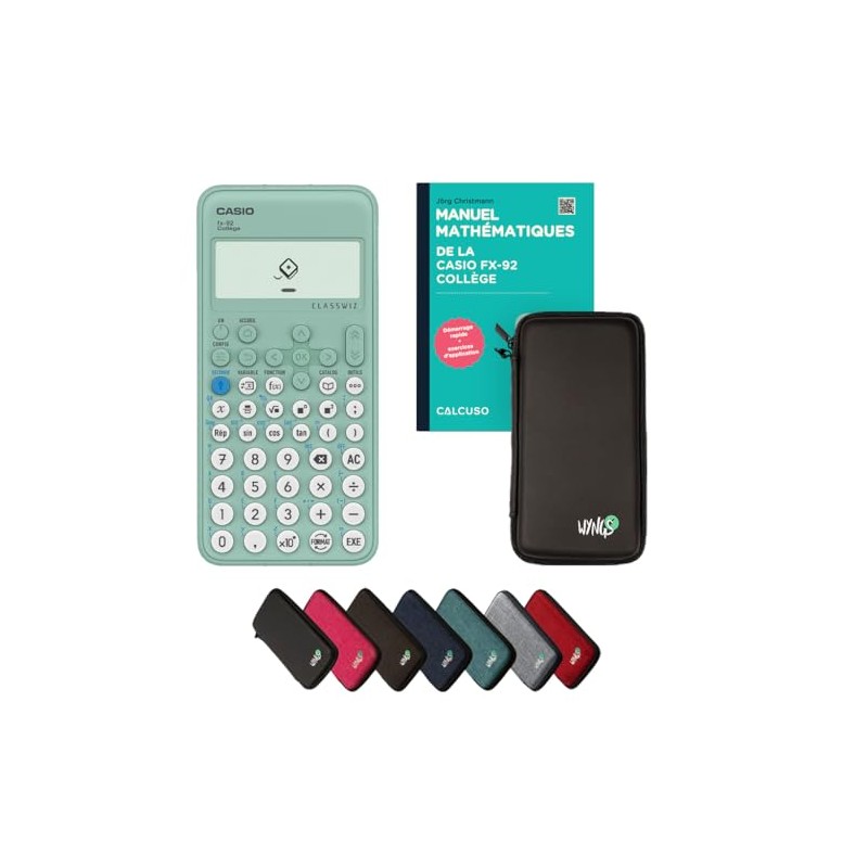 Casio fx-92 Collège with Protective Case Black & Book (88