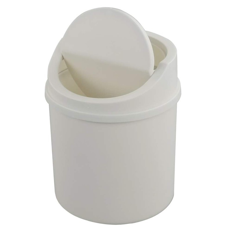 Cadineer Desktop Bin, Mini Trash Can With Swing Top Lid,