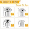 Pack of 36 Centring Tips, Wooden Dowel Centring Tips, 6/8/10/12