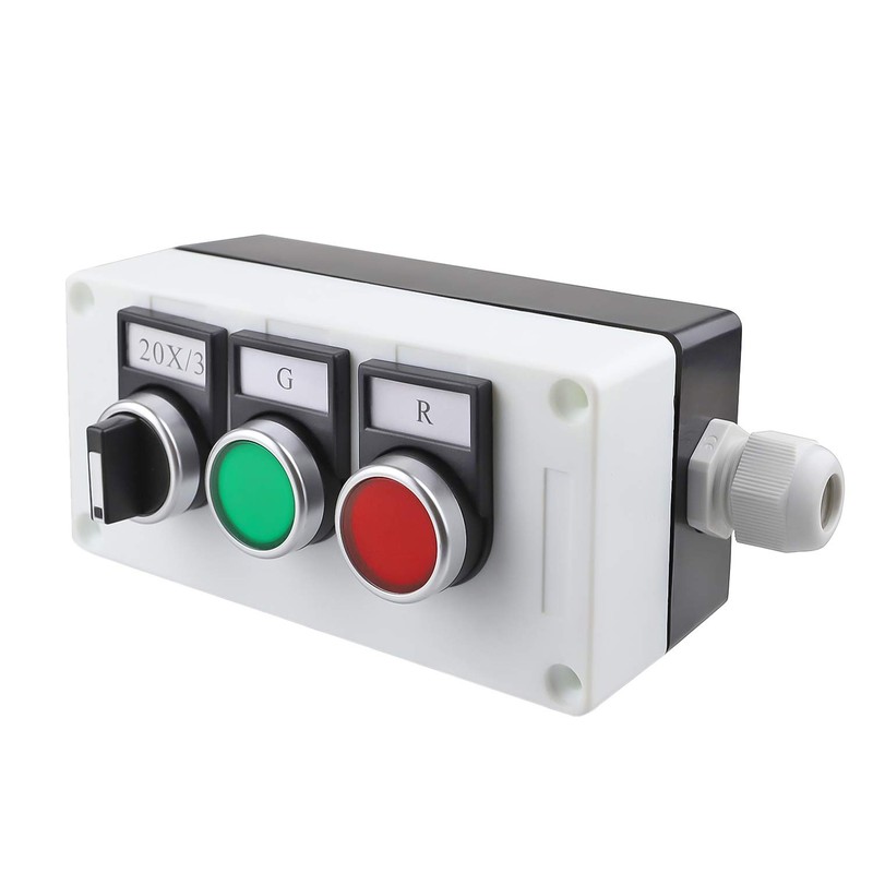 Nxtop Red Green Momentary Push Button Switch 440V 10A 1NC
