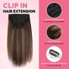 Yuniffe Yaki Straight Clip in Hair Extensions for Black Women