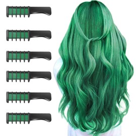 Hair Chalk for Kids Girls Temporary Kids Hair Dye Colour Washable Girls Gifts Ideas for Age 6 7 8-12+Easter Gifts for Girls Kids Birthday St. Patrick's Day Children's Day Cosplay Party DIY(Green)
