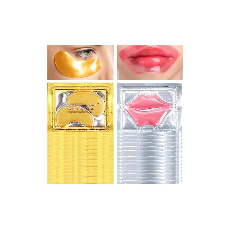 10pcs Parches Ojos Bolsas y Ojeras+10pcs Parche Labial, Eye Patches