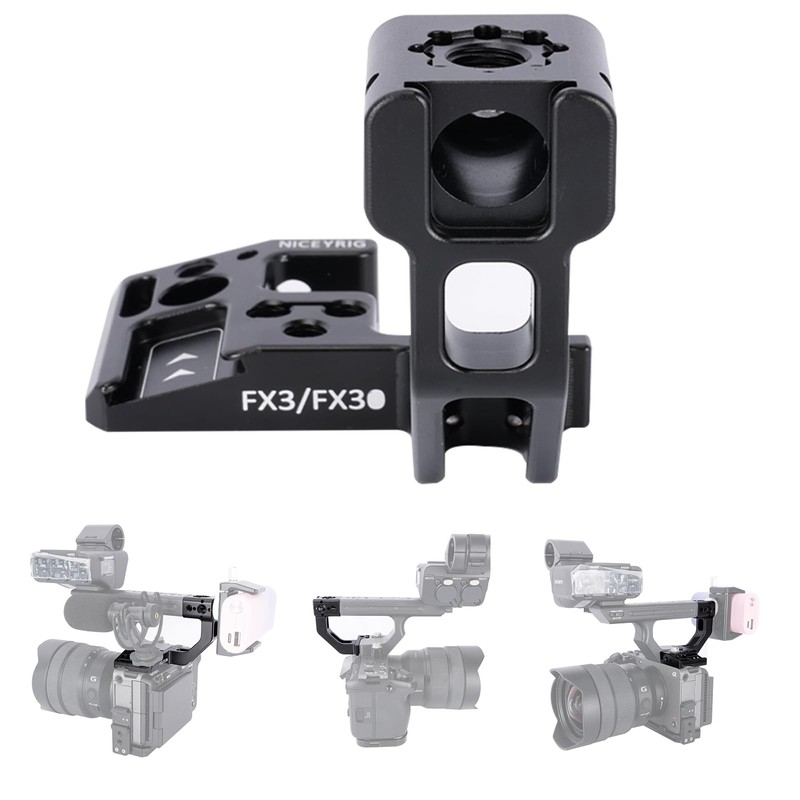 NICEYRIG FX3/X30 Handle Extension Rig,Extension Bracket Grip for Sony FX3/FX30