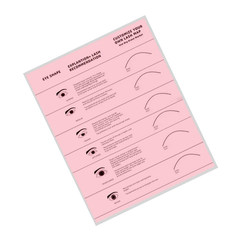 Amagogo Lash Mapping Chart Lashes Training Exercise Beginner Training Lash