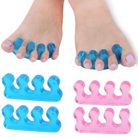 4 Stück Zehen Separatoren, Zehen Stretcher Zehen Spacers Zehen Stretchers Separatoren für überlappende Zehen Bunions Hammer Toe Fuß Schmerzlinderung