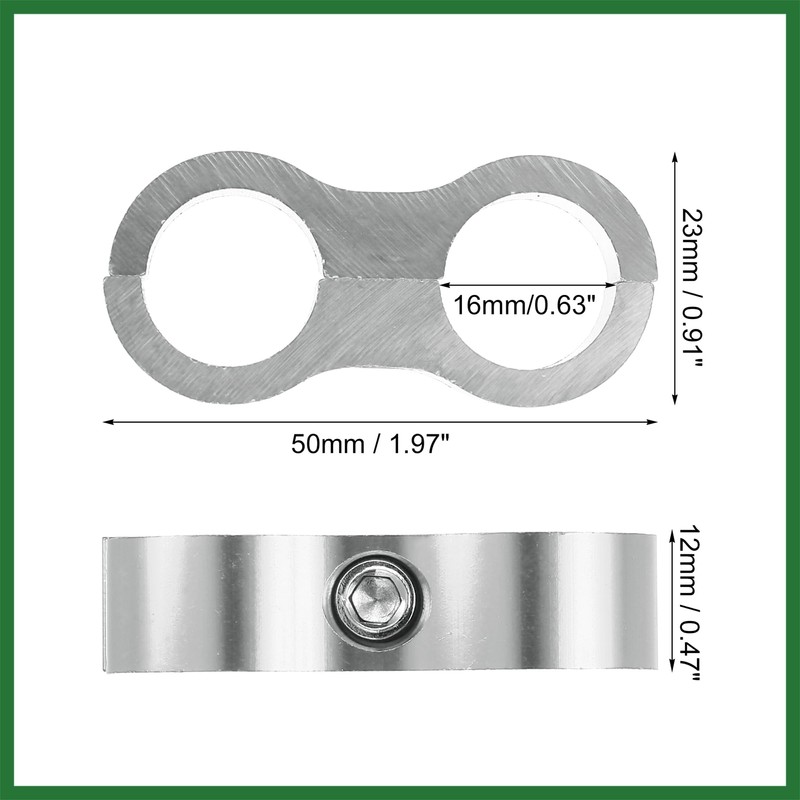 Motoforti 3pcs AN8 Car Hose Separator Clamp Fuel Line Connector