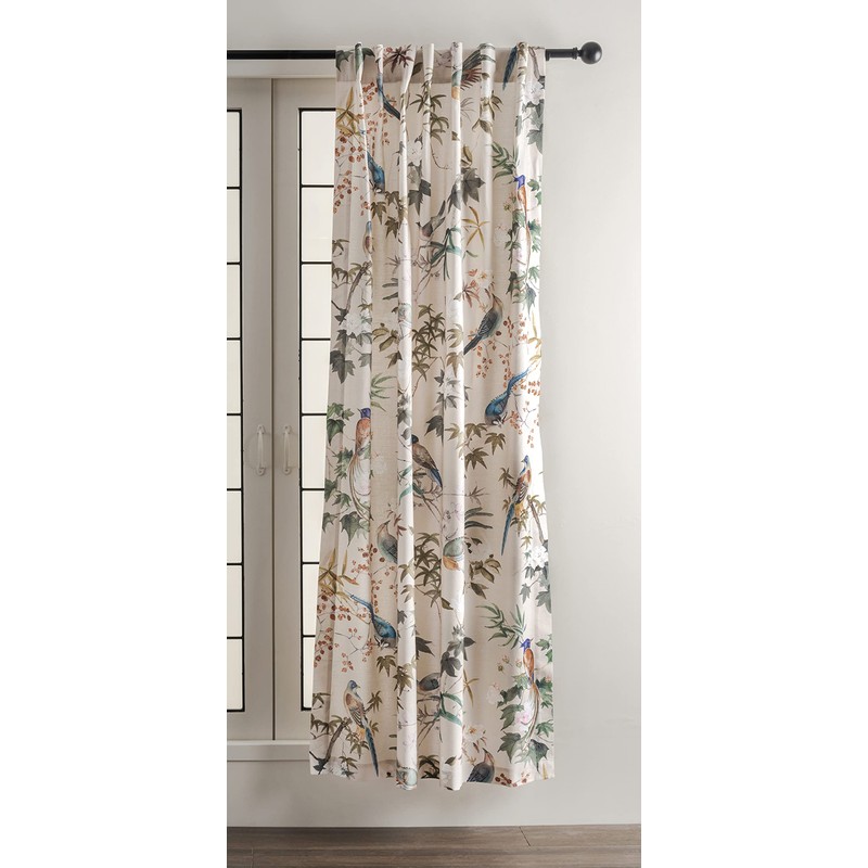 Maison d' Hermine 100% Cotton Curtain - 50"x108" Beige Decorative