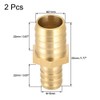 sourcing map Brass Reducer Barb Hose Connector Adapter 21 mm