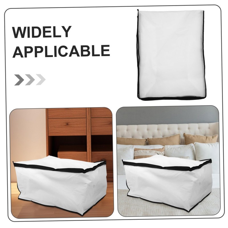 ABOOFAN 2pcs Transparent Quilt Storage Bags with Zipper Compression Organizers