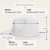 KUJUHA Women Men Wide Brim Fedora Hat White