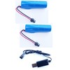 FORCETEKDATA 2 Pack 3.7v 2200mAh ICR18650 Rechargeable Battery with SM