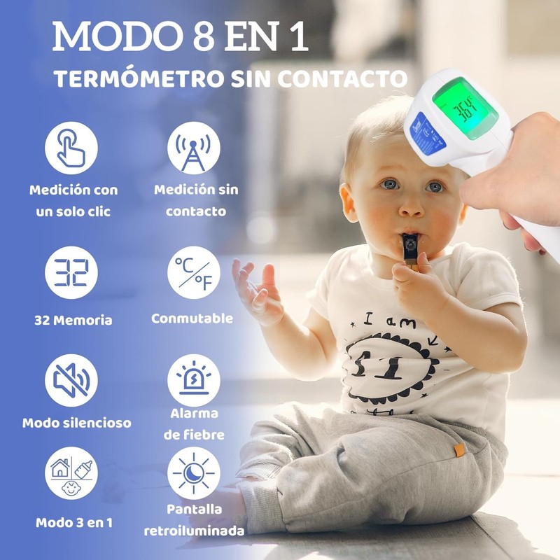 Berrcom Fieberthermometer Kontaktlos Infrarot Stirnthermometer Digitales Medizinisches Thermometer 3 in