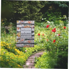 Levemolo Outdoor Flag Decor 2 Pack Autumn Garden Flags Pumpkin and Design for Fall Decorations