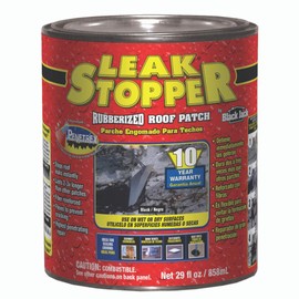 Leak Stopper Rubber Flexx Liquid Rubber Coating - Seal & Waterproof Protection – for Boats, Roof, Tents, Machinery, Buildings, Interior, Exterior – 1 Quart Black