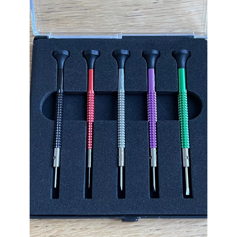 Horotec MSA 01.020-B Set of 5 Screwdrivers with Ball Bearings,