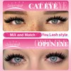 Lash Clusters Kit Eyelash Clusters 12‑18mm Long Volume Individual Lashes