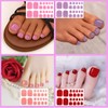 SILPECWEE 20 Sheets Toe Nail Polish Strips Glitter Solid Color