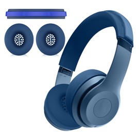 Aiivioll Solo 4 Silicone Ear Cushion Covers and Headband Washable Sweatproof Ear Cushion Covers Head Cushion Covers for Solo4 Wireless On-Ear Headphone Accessories Protective Cushion Covers (Blue)