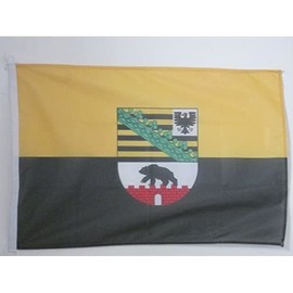 AZ FLAG SAXONY -ANHALT FLAG 2' x 3' for outdoor - GERMANY - GERMAN REGION OF SAXONY -ANHALT FLAGS 90 x 60 cm - BANNER 2x3 ft Knitted Polyester with rings