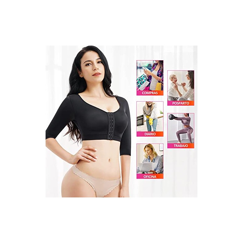 Eleady Mujeres Brazo Shaper Tops Manguitos de compresión para adelgazar