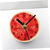 LABRIMP Refrigerator Stickers Clock Creative Fruit Pattern Wall Clock Magnets