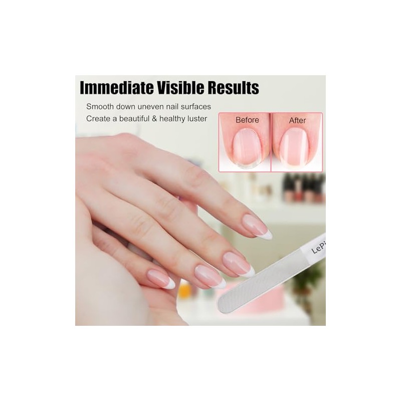 Kit de brillo de uñas de nano cristal, pulidor de