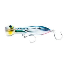 Nomad Design Chug Norris Popper - Offshore Saltwater Fishing Lure with Hydrodynamic Design, BKK Diablo 5X Singles 9/0 & 11/0 Hooks, 180g 7", Sardine