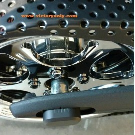 VICTORY ONLY RIGHT SIDE AXLE ADJUSTER COVER BLACK BILLET ALUMINUM VEGAS HAMMER