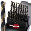 WELIQU 1-10 mm Twist Drill Bit Set HSS-G+ Vaporised, 19-Piece