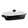 Golden Rabbit Enamelware - Solid Black Pattern - 10.5qt Roasting