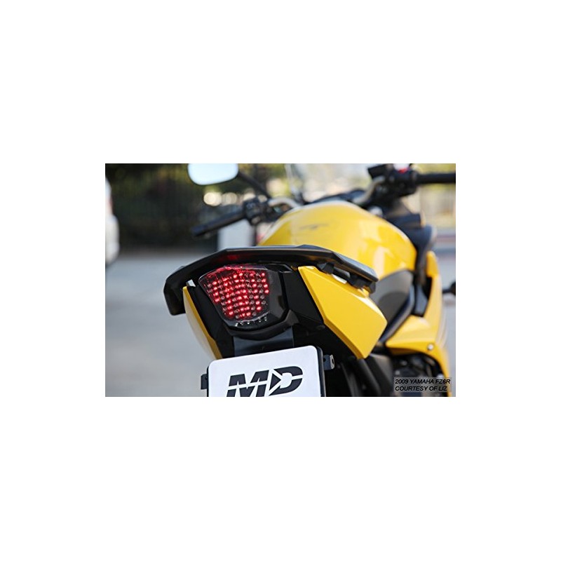 Integrated Sequential LED Tail Lights Smoke Lens for 2009-2017 Yamaha