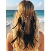 CAKURE Boho Feather Headband Feather Headpiece Hippie Headpiece Gypsy Accessories