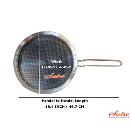 Triply Honeycomb Stainless Steel Dosa Tawa with Induction and Gas Stove Compatible
