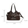 Y2K Retro PU Leather Shoulder Bag Women Large Tote Crossbody