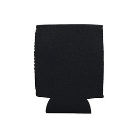 Thirsty Rhino Gummi, Neoprene Collapsible Can Holder Can Cooler Insulator Sleeve Coolie, Black (Set of 6)