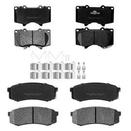 YxpBrake Ceramic Brake Pads Front and Rear Fit for Toyota 4runner 2003-2023 Sequoia 2004-2007 Fj Cruiser 2007-2014,Lexus Gx470 2003-2009 Gx460 2010-2023