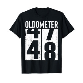 Funny 48 Years Old 48th Birthday Odometer Oldometer Gift Men T-Shirt