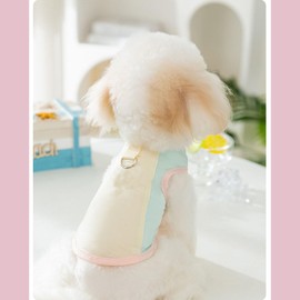 Dog Shirt with D-Ring, Sun Protection Summer Pet Clothes for Small Dogs Boy Girl Dog Cooling Vest Summer T-Shirt Puppy Sleeveless Tank Top (Iced Macaron, Small Size for 3.0-5.5lb Pets)