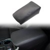 NLQR Center Console Lid Replacement Armrest Cover Microfiber Leather Black