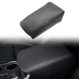 NLQR Center Console Lid Replacement Armrest Cover Microfiber Leather Black Compatible with Ford Explorer 2011 2012 2013 2014 2015 2016 2017 2018
